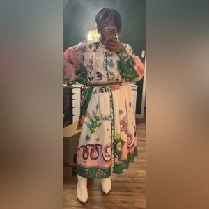 Colorful Print Maxi Dress